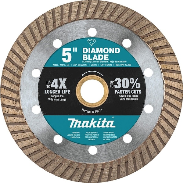 Makita Diamond Blade, 5", Turbo, General Purpose B-69711 - main