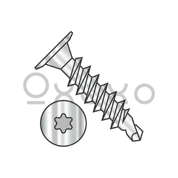Oxoxo 10-16X1 6 Lobe Wafer Head Full Thread Self Drilling Screw 18 8 Stainless Steel, 2500PK 520670 - main