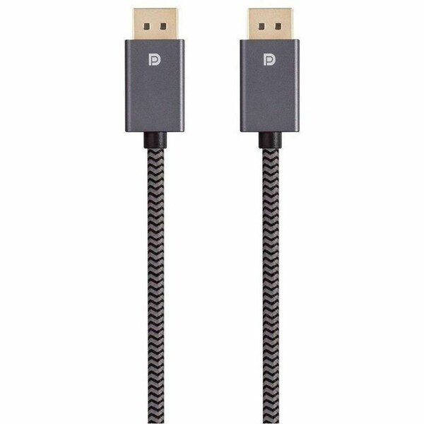 Monoprice DISPLAYPORT 1.4 EASYPLUG NYLON BRAIDED CABLE, 6FT, GRAY (10 PACK) 40788 - main