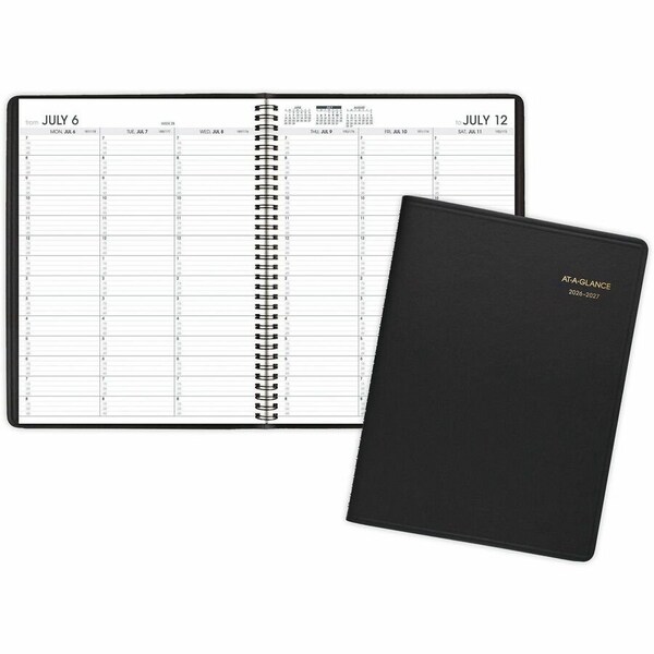 At-A-Glance Weekly Appointment Book, 11 x 8.25, Black Cover, 14-Month (July to Aug): 2024 to 2025 70-957-05 - main