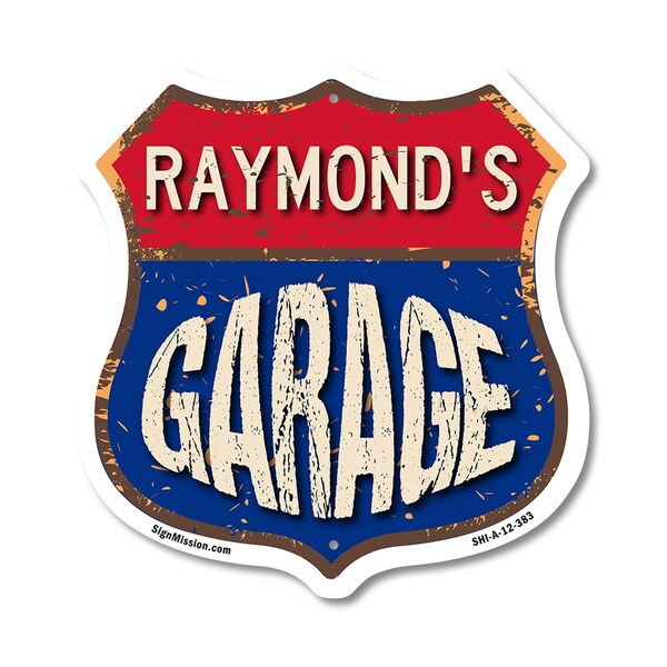 Signmission Raymond's Garage, 12 Inch X 12 Inch, Aluminum Metal Sign SHI-A-12-383-RAYMOND - main