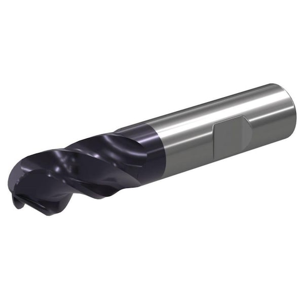 Widia W40B BALL NOSE END MILL, 0.5 IN DIA CUTTER, 1 IN LENGTH OF CUT, (4) FLUTES, .5 6945911 - main