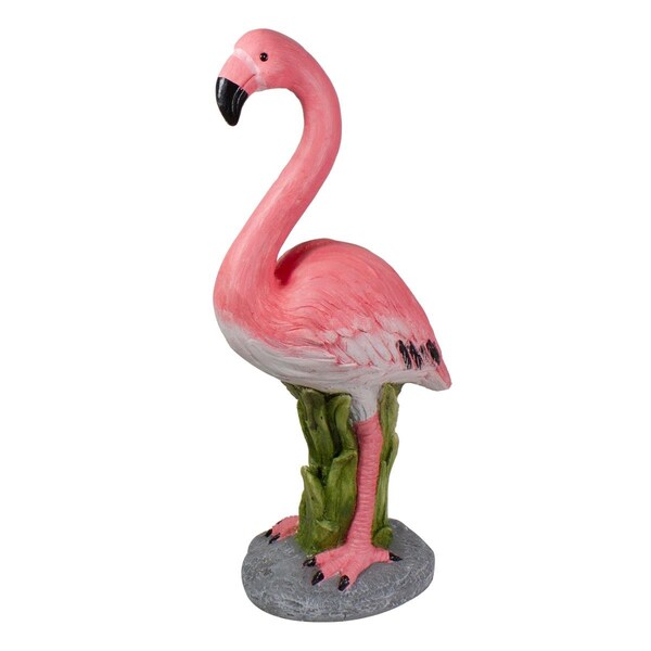 Heat Wave 25.5 in. Standing Flamingo Outdoor Garden Statue, Pink HE1777156 - main