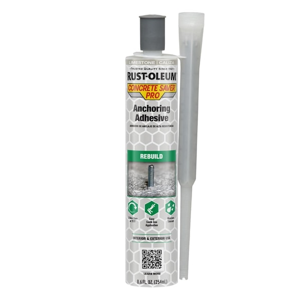 Rust-Oleum Structural Anchoring Adhesive, 8.6 fl oz Container Size Cartridge, Includes Nozzle 392526 - main