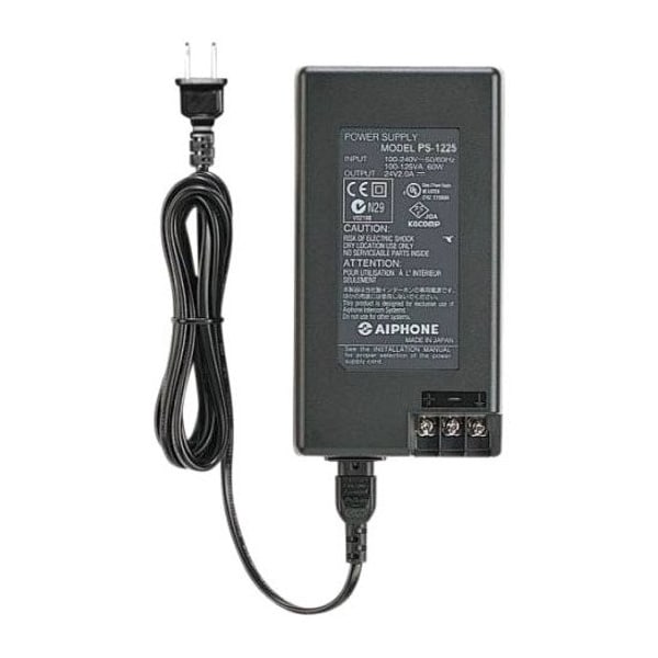 Aiphone 2.5A Power Supply, Plug-In, Black, Includes Extension Cord PS-1225UL - main