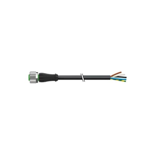 Murrelektronik Cordset, Straight, M12, Black, 22 AWG, 4A 7000-12241-6150100 - main