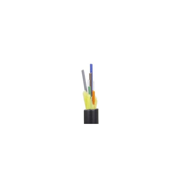 Cable Wholesale 6 Fiber Indoor/Outdoor Fiber Optic Cable, Multimode 50/125 OM3, Corning, 10 Gbit, Black, Riser 10F3-3062H - main