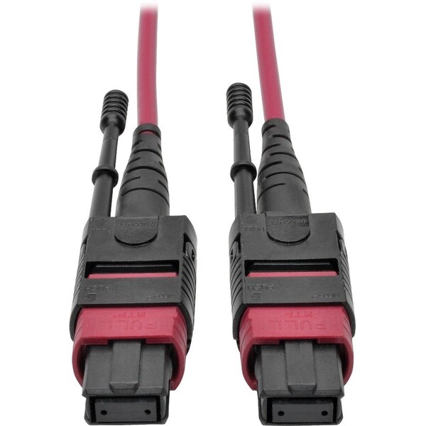Eaton Tripp Lite Series 100G MTP/MPO Multimode OM4 Plenum-Rated Fiber Optic Cable F/F, 12 Fiber, N845-01M-12-MG - main