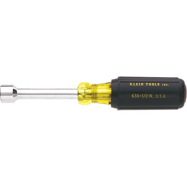 Klein Tools 7/16-Inch Hollow Nut Driver, 3-Inch, Cushion-Grip 630-7/16 - main