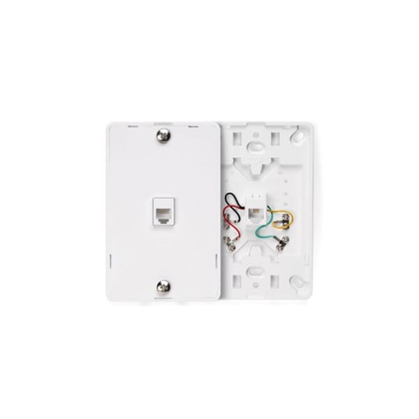 Leviton 1-Port Flush Mount Loaded, Sgl Gang 4W6P Screw Type 630A 40214-W - main