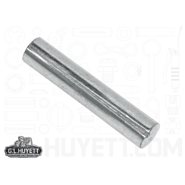 Huyett Type A Grooved Pin, Zinc Plated Low Carbon Steel, 0.375 in Dia x 0.373 in Small End Dia x 2.000 in L GP-0375-2000-A - main