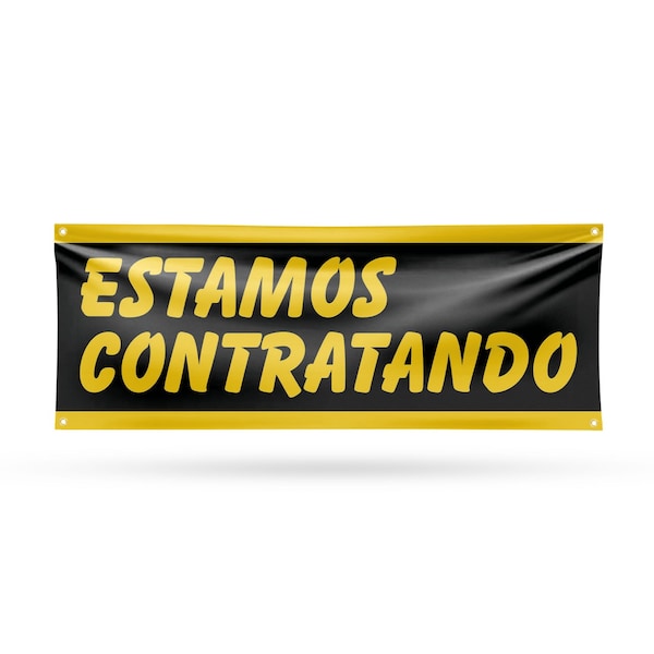 Signmission Estamos Contratando, 18 Inch x 48 Inch, Vinyl Banner B-30563 - main