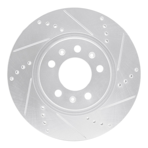 Dynamic Friction Co DFC Brake Rotor - Drilled and Slotted - Silver 631-53005R - main