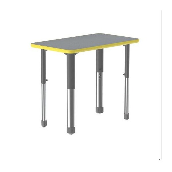 Correll Rectangle 27 in W, 20 in L, 25 in to 35 in H, Particleboard, Gray Granite AD2027TF-REC-15-13-38 - main