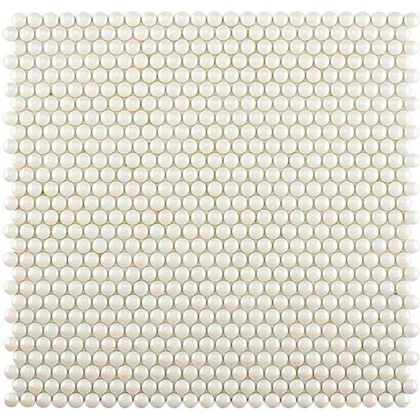 Apollo Tile White 12.5 in x 12.8 in Recycled Glass Glossy Floor and Wall Mosaic Tile 11.11 sqft/case, 10PK APLVRE8810A - main