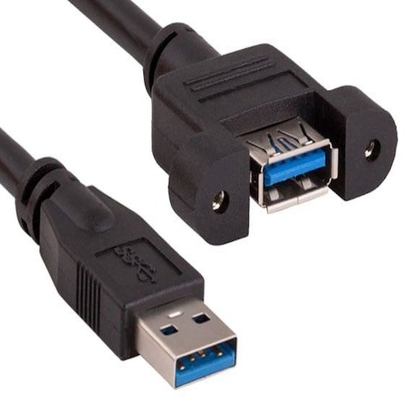Sanoxy 3ft USB 3.0 Panel-Mount Type A Male to Type A Female Cable SNX-CBL-LDR-U3104-1103 - main