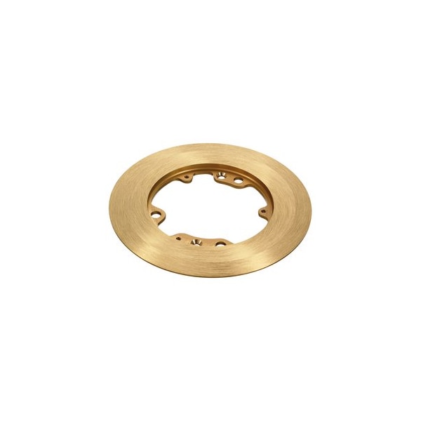 Hubbell Wiring 1-Gang Carpet Flange, Round, 6.25 in Diameter, Brushed Brass S3082 - main