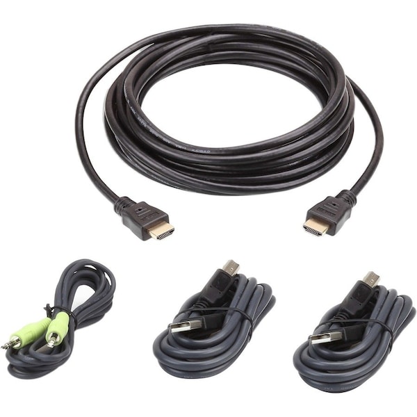 Aten KVM Cable-TAA Compliant - 10 ft KVM Cable for KVM Switch - First End: HDMI Digital Audio/Video 2L7D03UHX4 - main