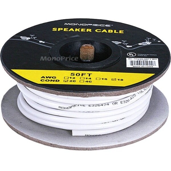 Monoprice Access Series 18AWG CL2 Rated 2-Conductor Speaker Wire, 50ft 4044 - main
