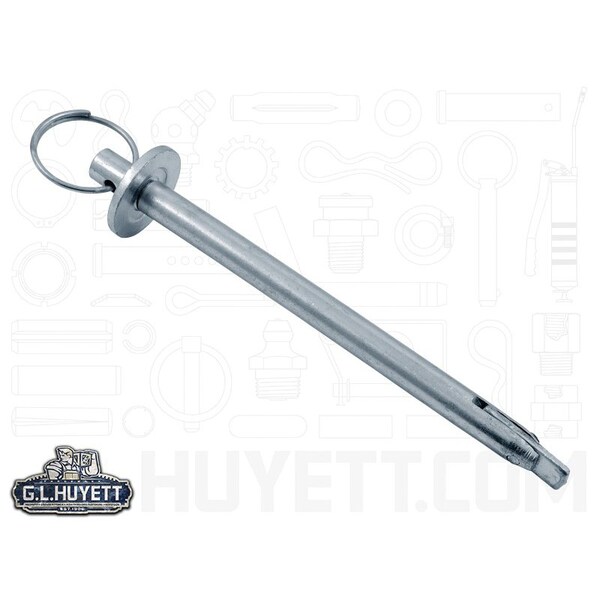 Huyett Swivel Lock Hitch Pin, Zinc Plated, 0.375 in Dia x 4.000 in Effective L x 1.000 in Hole Dia HPSL-0375-4000 - main