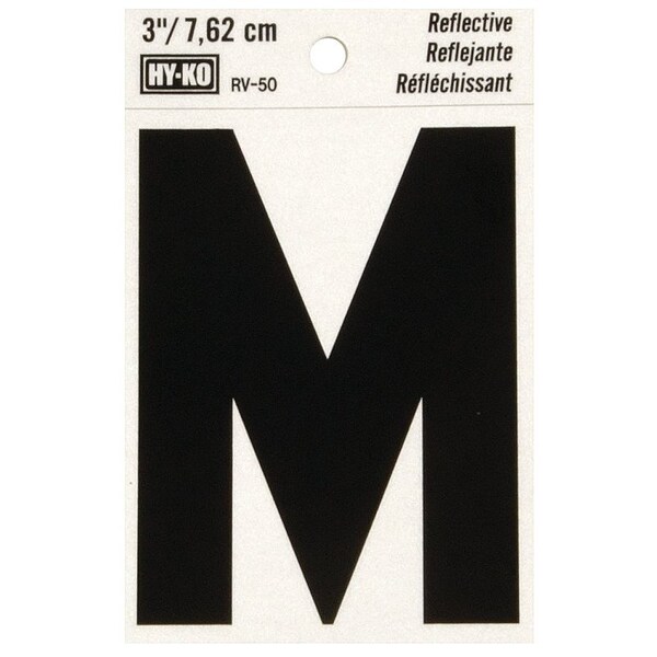 Hy-Ko Letter House M 3In Refl Blk RV-50/M - main