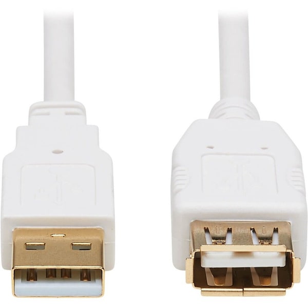 Eaton EATON USB 2.0 Antibacterial Extension Cable A M/f, USB 2.0, White, 3 Ft. U024AB-003-WH - main