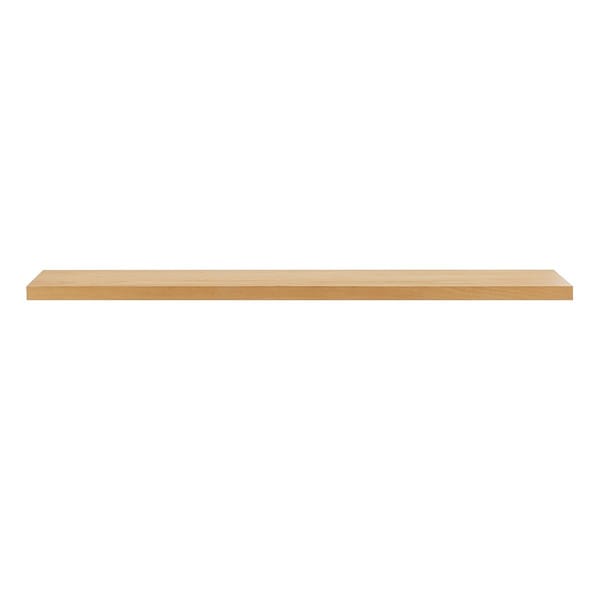 Homeroots 75in Natural Wooden Wall Mounted Floating Shelf 400825 - main