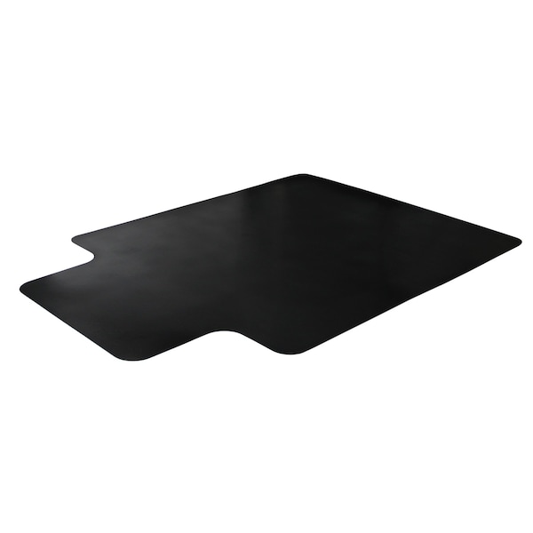 Floortex Advantagemat Black Vinyl Lipped Chair Mat for Carpets - 45in x 53in NRCMFLVG0089 - main