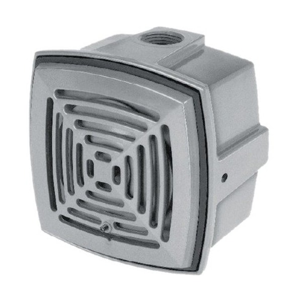 Edwards Signaling Weatherproof Vibrating Horn, 120V AC, Indoor/Outdoor, Surface Mount, .13 Amps, Continuous Sound 876-N5 - main
