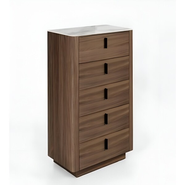 Homeroots 28" Black and White Solid and Manufactured Wood Multi Drawer Standard Chest 491552 - main