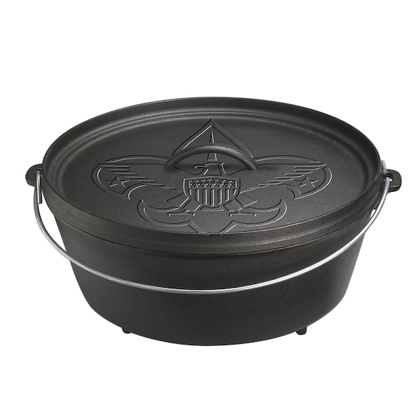 Lodge 12 Inch / 6 Quart Cast Iron Boy Scout Camp Dutch Oven L12CO3BS - main