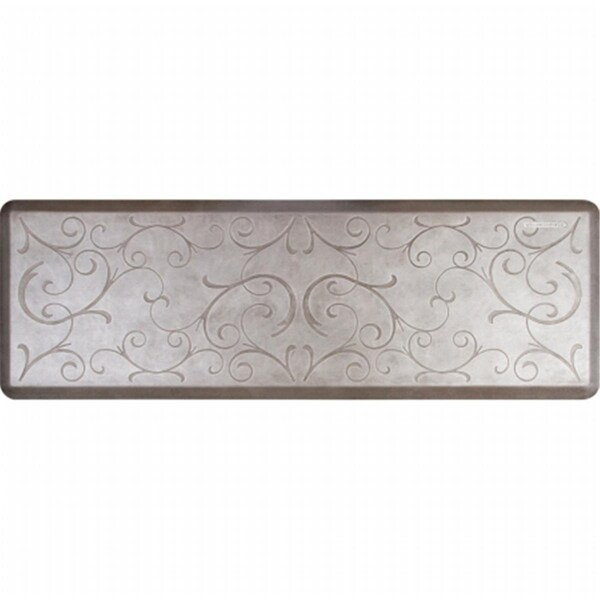 Wellnessmats WellnessMats Estates Bella Kitchen Mat - Silver Leaf- 6 L x 2 W ft. EB62WMRSL - main