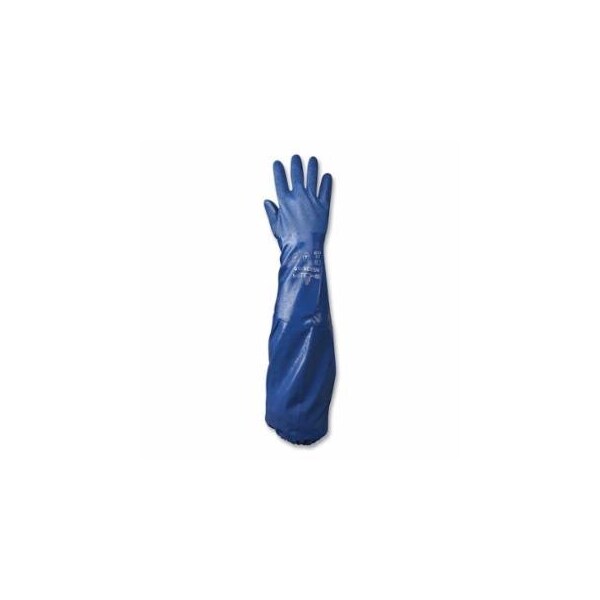 Showa NSK26 Chemical Protection Nitrile Coated Gloves, NSK26, 10/Large, Elastic Cuff, Rough Grip, 845-NSK26-10 - main