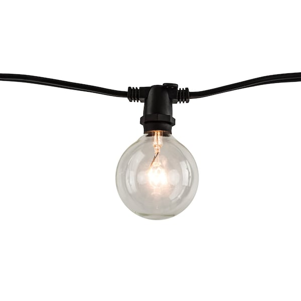 Bulbrite Outdoor/Indoor 14 ft. Plug-In G16 Bulb String Light with 10 Sockets 861932 - main