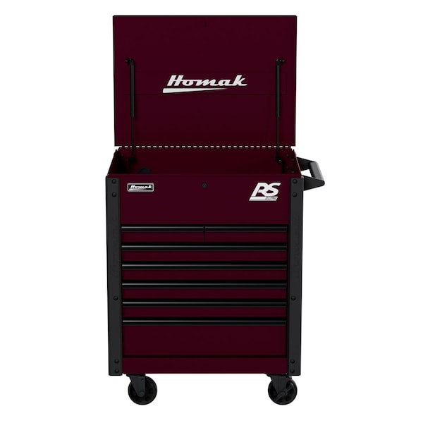 Homak Serce Cart, Black Cherry, Metal, 31 in W x 38.875 in H BC06035247 - main