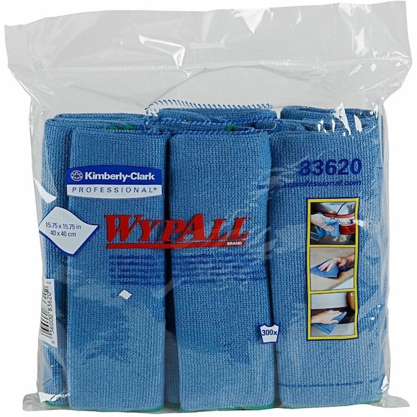 Wypall Microfiber Cleaning Cloth, Blue, 6PK 83620 - main
