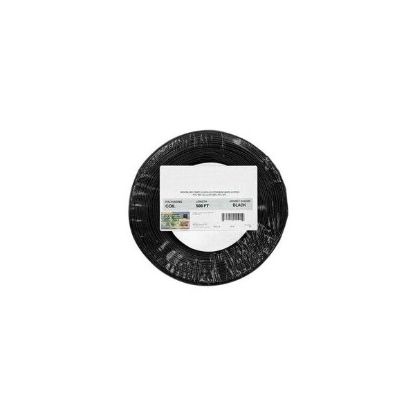 Cable Wholesale Security/Alarm Wire, Black, 22/4 (22AWG 4 Conductor), Stranded, CMR / Inwall rated, Coil Pack, 10K4-04222BF - main