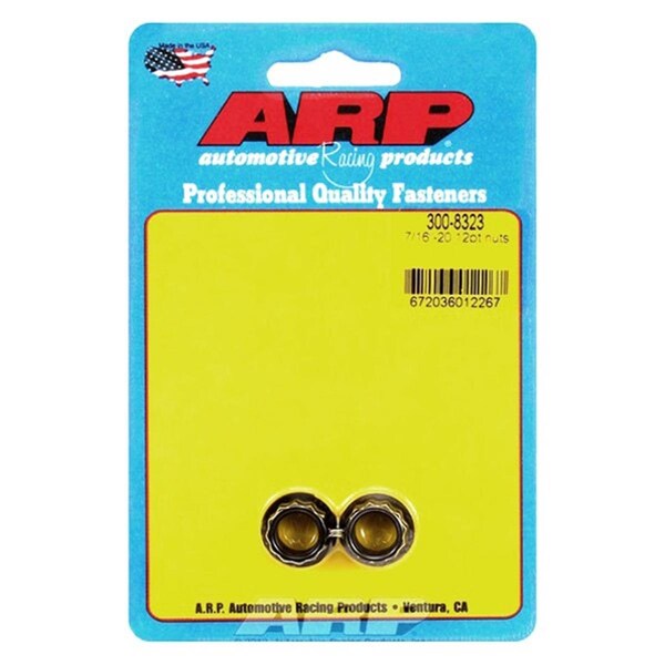 Arp 300-8323 0.43-20 in. 12 Point Black Oxide Steel Nut - Set of 2, 2PK ARP300-8323 - main