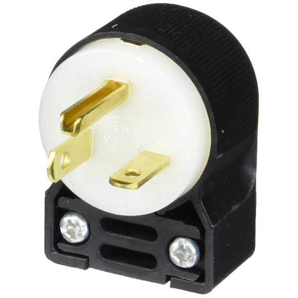 Hubbell Wiring Insulgrip 2-Pole 3-Wire 20A 250V Straight Blade 6-20P Industrial Grade White HBL5466CA - main