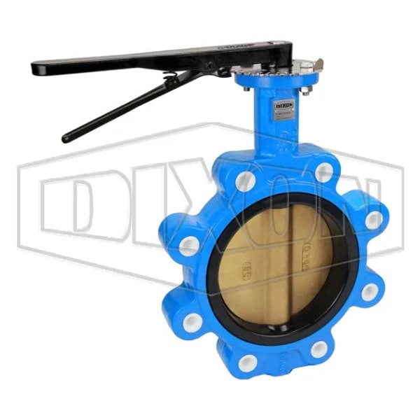 Dixon Threaded Lug Style Butterfly Valve, 4-1/2 x 4 in Nominal, MNST x FNST End Style, 150 lb, Ductile Iro BFVL600E - main