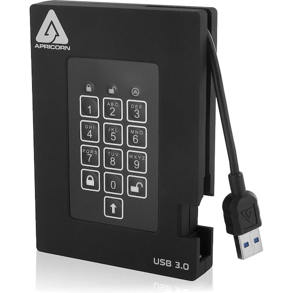 Apricorn FIPS VALIDATED, 2TB USB 3.0 A25-3PL256-2000F - main