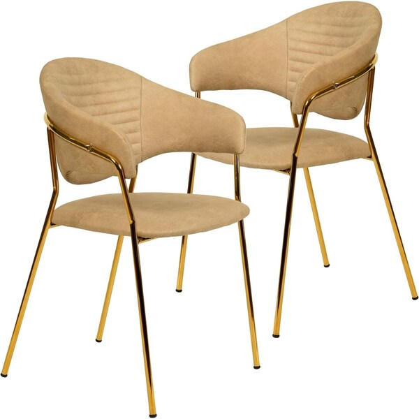 Leisuremod Bella Collection Modern Dining Chair in Taupe, 2PK BC21TP2 - main