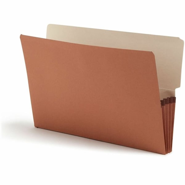 Smead REDROPE DROP-FRONT END TAB FILE POCKETS, 3.5in EXPANSION, LEGAL SIZE, REDROPE, 10PK 74624 - main