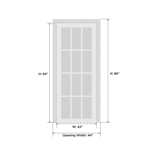 Sartodoors French Interior Door, 42" x 84", White QUADRO4112ID-WS-4284 - main