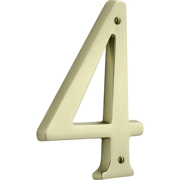 Baldwin House Numbers Lifetime Satin Brass 90674044 - main