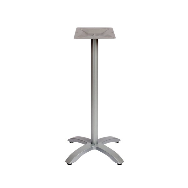 Bfm Seating Bali Bar Height Table Base - Weighted Cast Aluminum - Powder Coated Silver PHTB2626SVT - main