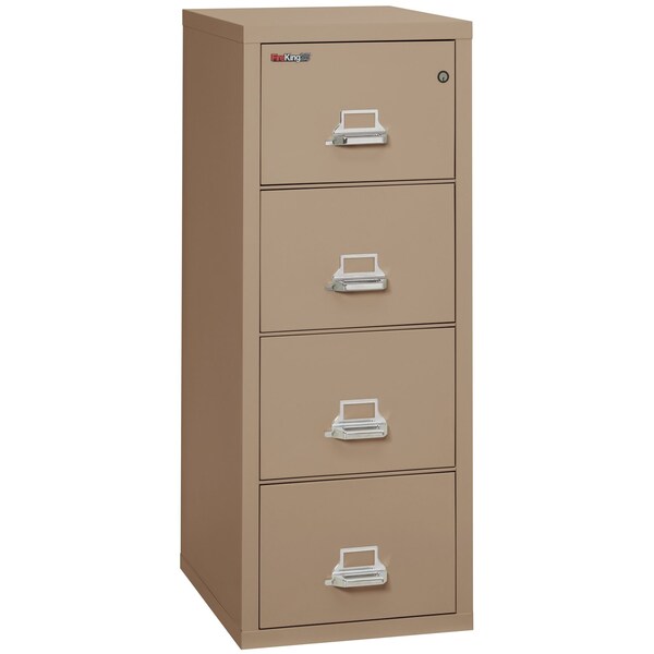 Fireking 4 Drawer, 1 Hr Fire & impact rated, 25" depth Legal Taupe 4-2125-CTA - main
