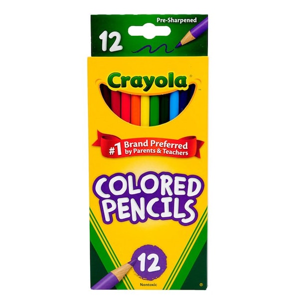 Crayola Colored Pencil, Assorted, 2B, PK12 684012 - main