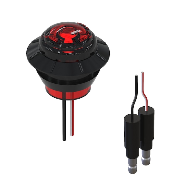 Austin Hardware Red 3/4 Side Marker Gromet Mount 0.180 Bullets Pc/P2 Red Lens 5In Wire LED-M100-05-01-B1-RR - main