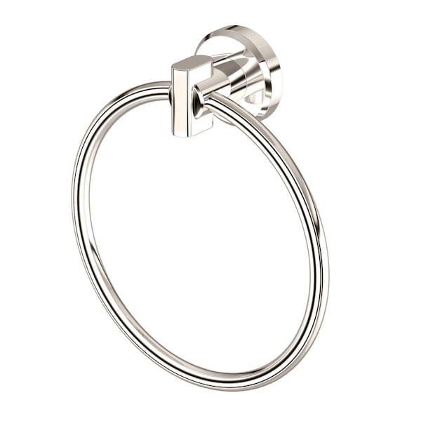 Gatco Locke Towel Ring, Polished Nickel 5472 - main